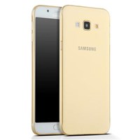 Microsonic Samsung Galaxy A8 Kılıf Transparent Soft Gold