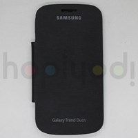Samsung Galaxy Duos s7562 Kılıf Flip Cover Siyah
