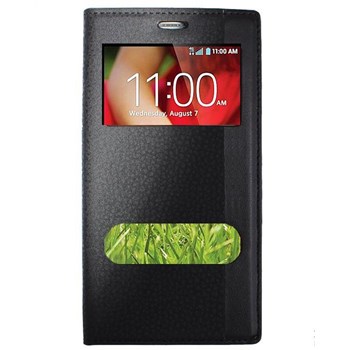 Magnum LG G2 Mini Magnum Pencereli Kılıf Siyah MGSEGRY2458