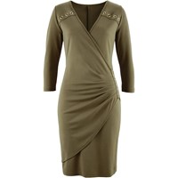 bpc selection Yandan Drapeli Elbise - Yeşil 32664897