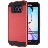 Microsonic Samsung Galaxy S6 Kılıf Slim Heavy Duty Kırmızı CS300-SHD-GLX-S6-KRZ