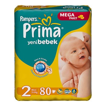 Prima Bebek Bezi Yeni Bebek 2 Beden Mini Mega Paket 80 Adet
