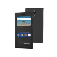 Microsonic General Mobile Android One 4g Kılıf Gizli Mıknatıslı Dual View Delux Siyah