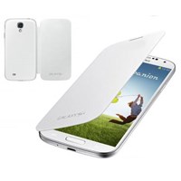 Microsonic Delux kapaklı kılıf Samsung Galaxy S4 Beyaz