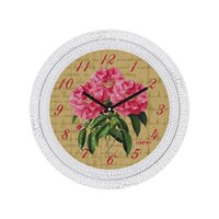 Cadran Dekoratif Vintage Çatlak Desen Duvar Saati Çiçekler-5 32756262