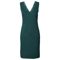 BODYFLIRT Scuba kumaş dantelli elbise - Yeşil 32307867