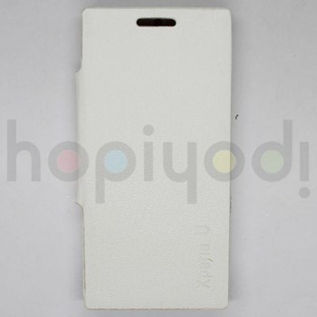 Sony Xperia U ST25i Kılıf Flip Cover Beyaz