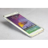 Samsung Galaxy Note 4 Kılıf Metal Bumper Çerçeve Gümüş