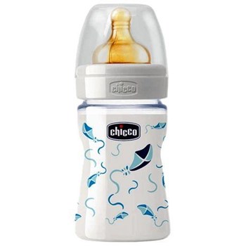 Chicco Nature Glass Cam Biberon Kauçuk Emzikli Erkek Desenli 150Ml 25197509