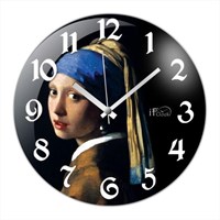 If Clock İnci Küpeli Kız Duvar Saati Rep-5