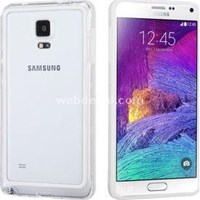 Hybrid Transparant Samsung Galaxy Note 4 Kılıf Beyaz