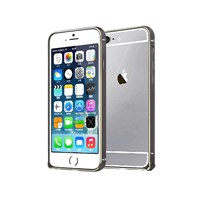 Microsonic iPhone 6s Plus Ultra Thin Metal Bumper Kılıf Black & Gold