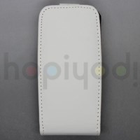 Nokia 700 Kılıf Dik Kapaklı Deri Beyaz