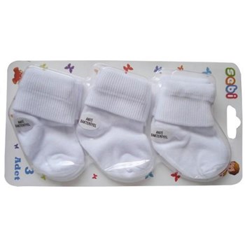 Sebi Bebe 120 3lü Bebek Çorabı Çemberli Beyaz 33442432