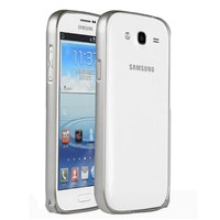 Microsonic Samsung Galaxy Grand I9082 Thin Metal Bumper Çerçeve Kılıf Gümüş