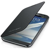Microsonic Delux Kapaklı Kılıf Samsung Galaxy Note 2 N7100 Siyah
