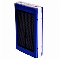 Apprise 8000 mAh Led Işıklı Solar Taşınabilir Powerbank Şarj Aleti Mavi