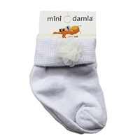 Minidamla Mini Damla 1361 Güllü Bebek Çorabı Beyaz 21489073