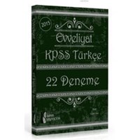 Evveliyat KPSS Türkçe 22 Deneme Sınavı 2015 (ISBN: 9786059843096)