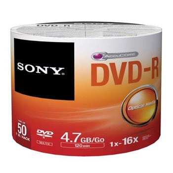 Sony Dvd-r 4.7gb 16x 50li Shrınk - 50dmr47sb