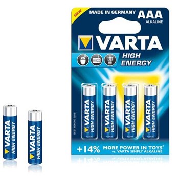 Varta 4903 High Energy AAA Size 4lü İnce Kalem Pil