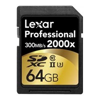 Lexar 64GB 2000x Professional SDXC RDR UII Hafıza Kartı