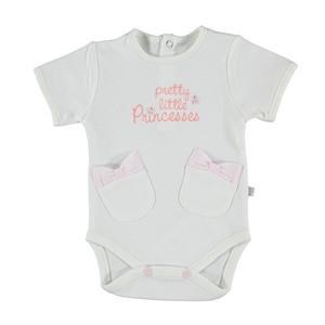 For My Baby Yazı Detaylı Body Ekru 6-9 Ay 18115489