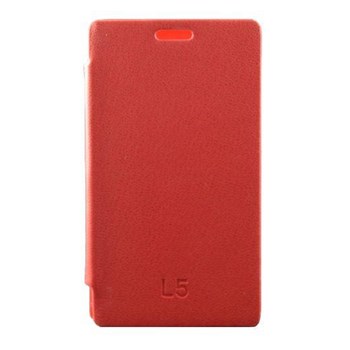 LG Optimus L5 E610 Kılıf Kapaklı Flip Cover Kırmızı