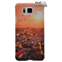 Samsung Galaxy Alpha Kılıf İstanbul Desenli Rubber Kapak