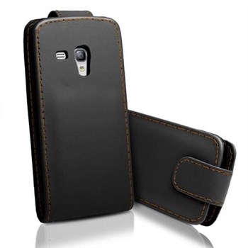 Microsonic Cs150 Flip Leather Deri Kılıf - Samsung Galaxy S3 Mini I8190 Siyah