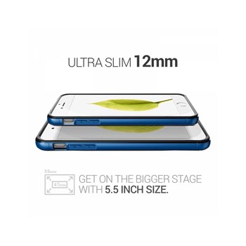Verus iPhone 6 Plus/6S Plus Case Iron Bumper Series Kılıf - Black Monaco Blue