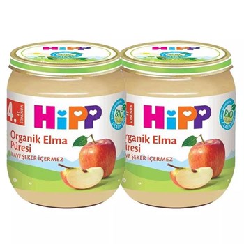 Hipp 4+ Ay 2x125 gr Organik Yaban Mersinli Elma Püresi Kavanoz Maması