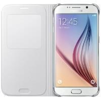 Galaxy S6 S-View Cover Deri Beyaz