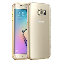 Microsonic Samsung Galaxy S6 Edge+ Plus Kılıf Ultra Thin Metal Bumper Gold