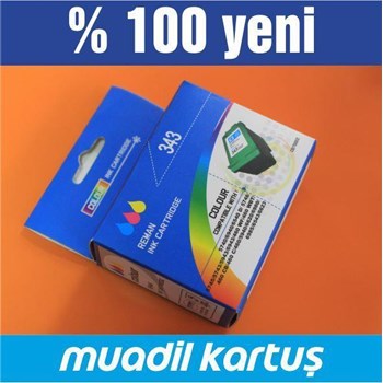 Muadil Bk Hp 343 Uyumlu Renkli Kartuş