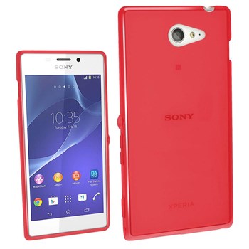 Microsonic Glossy soft Sony Xperia M2 Kılıf Kırmızı