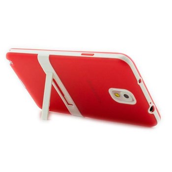 Microsonic Standlı Soft Samsung Galaxy Note 3 Kılıf Kırmızı