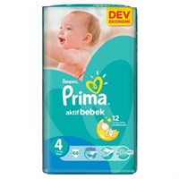 Prima Bebek Bezi Aktif Bebek 4 Beden Maxi Dev Ekonomi Paketi 66 Adet
