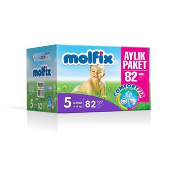 Molfix Comfort Fix Bebek Bezi 5 Numara Junior Aylık Paket 82 Adet