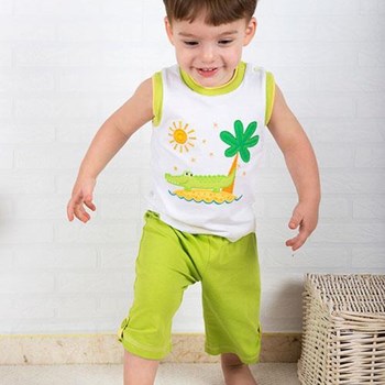 Wonder Kids Kolsuz Erkek Takım Natural Life 2li Yeşil 6-9 Ay (68-74 Cm) 21223678