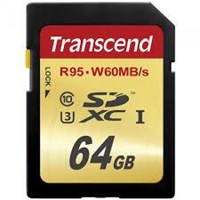 Transcend 64GB SDXC UHS-I U3 Hafıza Kartı