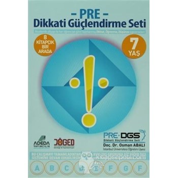 Adeda - PRE Dikkati Güçlendirme Seti 1.Sınıf 7 Yaş (ISBN: 9786054493371)