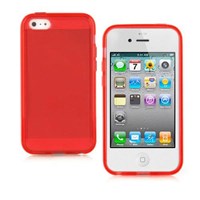 Soft TPU iPhone 4S Slikon Kırmızı Kılıf MGSBCLSAEPY