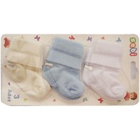 Sebi Bebe 120 3lü Bebek Çorabı Çemberli Krem-mavi 21220460
