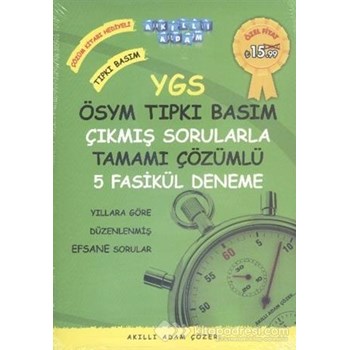 YGS ÖSYM Tıpkı Basım Çıkmış Sorularla Tamamı Çözümlü 5 Fasikül Deneme (ISBN: 9786059993838)