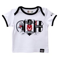 Beşiktaş Lisanslı T-Shirt Beyaz Amblem - 21901957