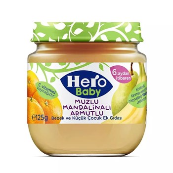 Ülker Hero Baby 6+ Ay 125 gr Muzlu Mandalinalı Armutlu Ek Gıda