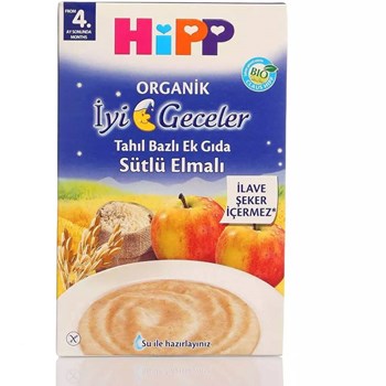 Hipp 4+ Ay 250 gr Organik Tahıl Bazlı Ek Gıda Organik Sütlü Elmalı