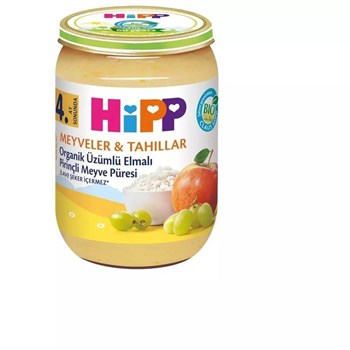 Hipp 4+ Ay 190 gr Üzümlü Elmalı Pirinçli Meyve Püresi