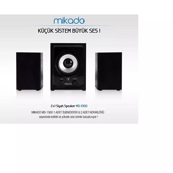 Mikado MD-1900 11W 2+1 Speaker Siyah